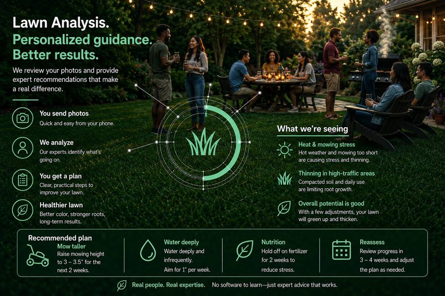 Lawn analysis, personalized guidance, better results